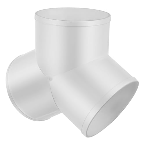 jojofuny PVC Y förmiger Rohrverbinder Ventilationsschlauch Verteiler Abzweig adapter Robust Leicht Montagefreundlich für Lüftungssysteme und Abluftrohre von jojofuny