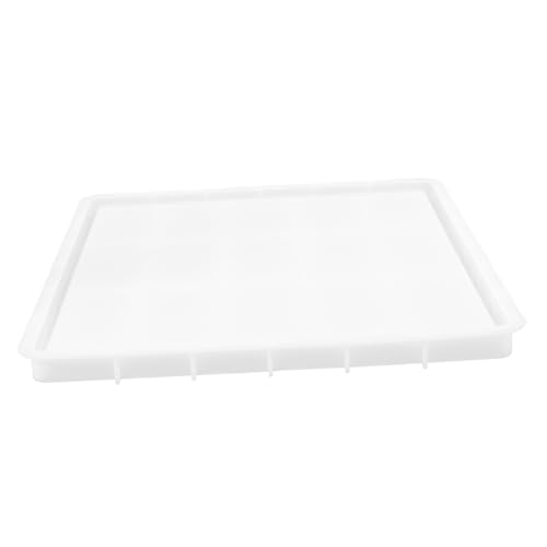 jojofuny Palettenform Tablett Epoxid DIY Silikonform Silikonplattenform DIY Material Silikonformung Silikonformen Für Harz DIY Handwerk Weißes Kieselgel von jojofuny