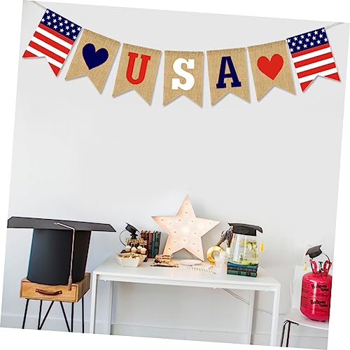 jojofuny Patriotic Burlap Bunting mit Robusten Kanten American Independence Day Party Dekoration of July Wimpelkette für Innen und Außen Geeignet für Feier und Zeremonie jojofuny Patriotic Burlap Bunting mit Robusten Kanten American Independence Day Party Dekoration of July Wimpelkette für Innen und Außen Geeignet für Feier und Zeremonie von jojofuny