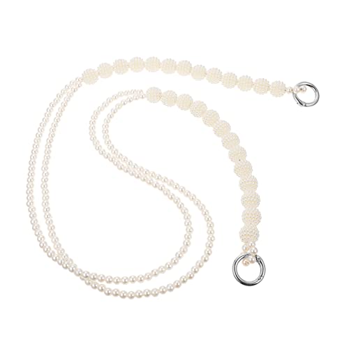 jojofuny Perlen Taschenträger Ersatzriemen Silber Imitation Perlen Kettenriemen Für Handtaschen Damen Eleganter Kettenhenkel Einfach Zu Montieren Und Stilvolles DIY Zubehör von jojofuny