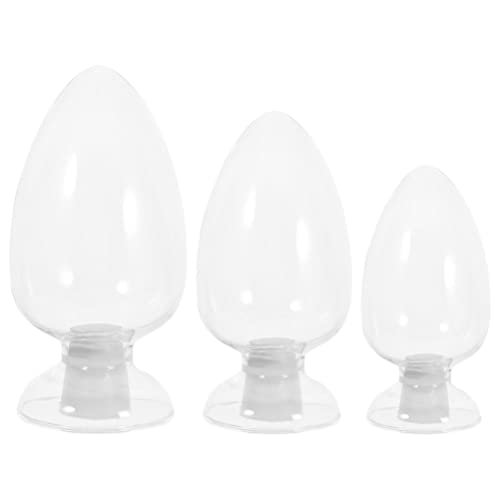 jojofuny 3stücke Transparentes Glas Aufbewahrungsglas Teiliges Mit Deckel Für Streichhölzer Praktische Und Stilvolle Aufbewahrungslösung Für Ihr Zuhause von jojofuny