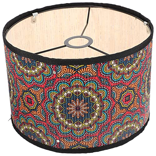jojofuny Dekorativer Lampenschirm Verschleißfest Rattan Vintage Boho Stil Hängelampe für Zuhause Leicht zu Installieren von jojofuny