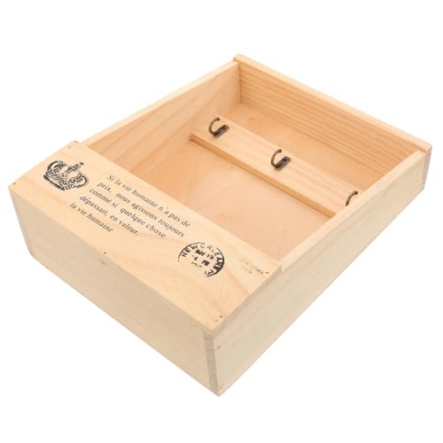 jojofuny Rustikaler Schlüsselhalter aus Holz Wandschlüssel Organizer Schlüsselbrett mit Haken für Flur und Eingang jojofuny Rustikaler Schlüsselhalter aus Holz Wandschlüssel Organizer Schlüsselbrett mit Haken für Flur und Eingang von jojofuny