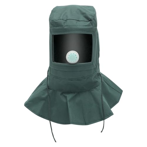 jojofuny Sandstrahlhaube Schutzhaube aus Langlebigem Oxfordstoff und PC mit Elastischem Nackendesign Atmungsaktiv Leicht für Staubschutz bei Schleif Spritzarbeiten Geeignet von jojofuny