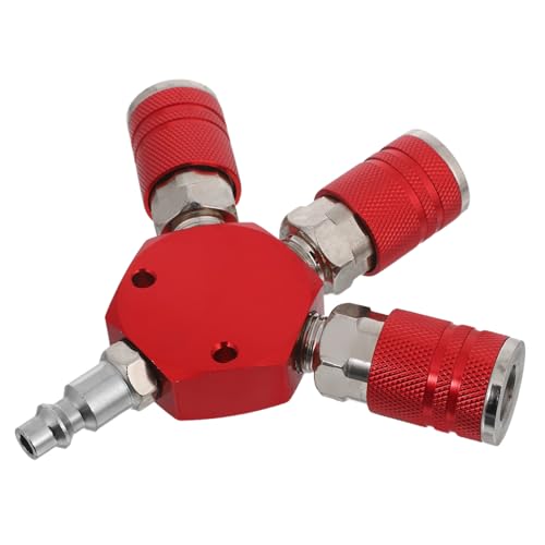 jojofuny Schnellkupplung Luftverteiler aus Carbonstahl Roter Pneumatischer Schlauchanschluss Druckbeständig Kompatibel mit Kompressorarmaturen Schnelle und Sichere Verbindung jojofuny Schnellkupplung Luftverteiler aus Carbonstahl Roter Pneumatischer Schlauchanschluss Druckbeständig Kompatibel mit Kompressorarmaturen Schnelle und Sichere Verbindung von jojofuny