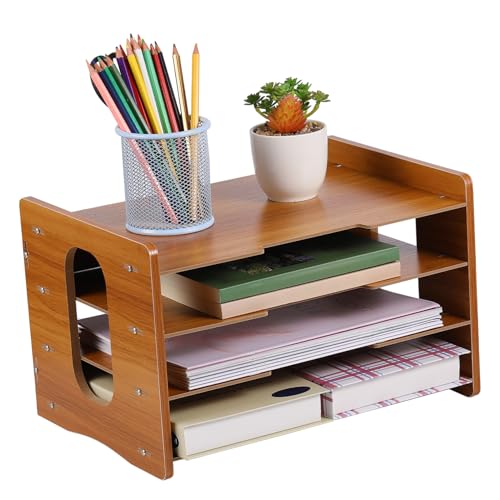jojofuny Schreibtisch Organizer aus Kirschholz mit Vertikalem Design Stapelbare Ablagefächer für Bürobedarf Dokumentenhalter Platzsparender Aktenhalter für Arbeitszimmer und Büro jojofuny Schreibtisch Organizer aus Kirschholz mit Vertikalem Design Stapelbare Ablagefächer für Bürobedarf Dokumentenhalter Platzsparender Aktenhalter für Arbeitszimmer und Büro von jojofuny