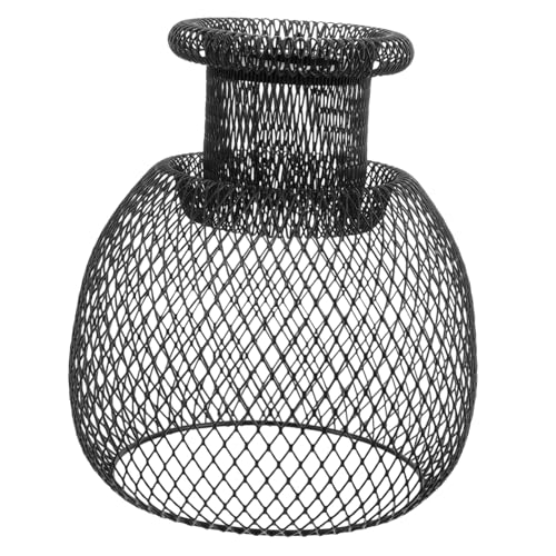 jojofuny Schwarzer Lampenschirm aus Eisen Draht Industrieller Stil Dekorative Deckenleuchte und Wandleuchte Abdeckung Vielseitig für Pendel Hänge Deckenlampen Stilvolle von jojofuny