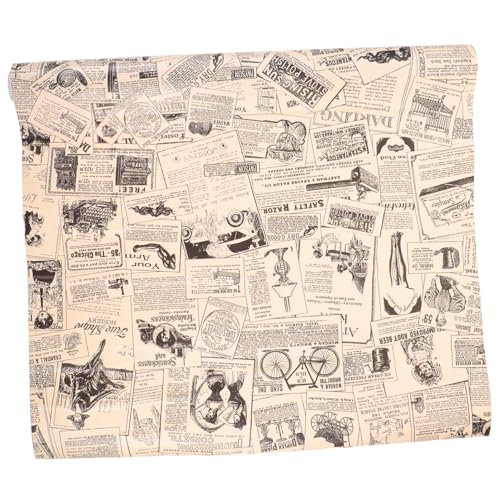 jojofuny Selbstklebende Retro Zeitung Wandtattoos Abnehmbare DIY Wanddekoration Wohnzimmer Schlafzimmer Küchen Badezimmer jojofuny Selbstklebende Retro Zeitung Wandtattoos Abnehmbare DIY Wanddekoration Wohnzimmer Schlafzimmer Küchen Badezimmer von jojofuny