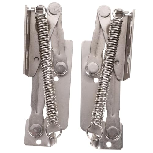 jojofuny Selbstschließende Feder scharniere aus Nickelplattiertem Stahl Klappmechanismus Verschleißfest und Rostfrei für Schranktüren Sofa und Aufbewahrungsbox Einfache Montage von jojofuny