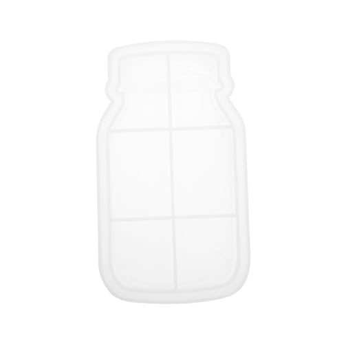 jojofuny Silikonform Mason Jar DIY Epoxidharz Gießform Kerzenhalter Tablett mit Rillen und Silikon DIY Mold für Einzigartige Kunsthandwerke von jojofuny