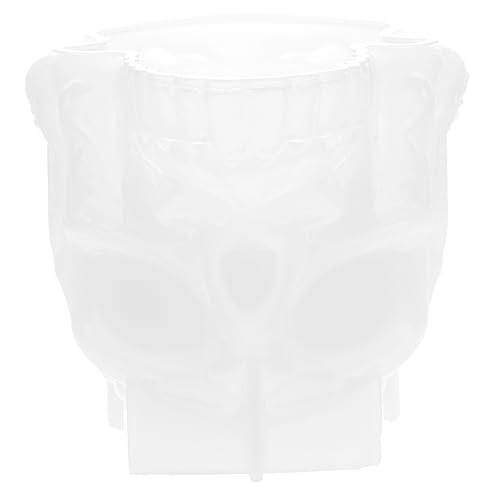jojofuny Silikonform Schädel Kerzenhalter Gießform Kreativ DIY Silikonform für Kerzen Gießen Praktische Kompakte Form zum Basteln mit Epoxidharz und Wachs für Handwerk und von jojofuny