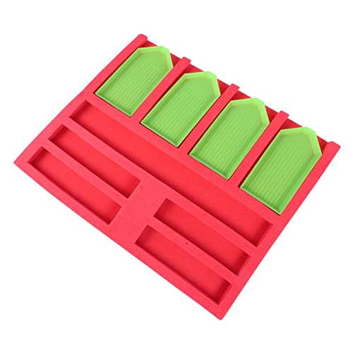 jojofuny Strass malerei versorgung Werkzeug Strass-Malset Strass malerei Teile DIY-Versorgung Strass-Malgerät Strass-Maltablett-Organizer Strass-Malplatte Schwamm rot von jojofuny