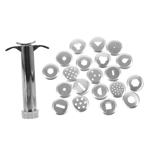 jojofuny Teiliges Clay Extruder Set aus Edelstahl Langlebiges Modellierwerkzeug für Polymer Clay DIY Basteln mit Vielseitigen Eindrückformen für Hobbykünstler Studenten und Professionelle von jojofuny