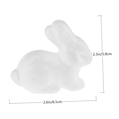 jojofuny Teiliges DIY Weiße Schaumstoff Hasen Geruchlos Langlebig Bemalbar Bastelzubehör für Partydeko Schulprojekte Kreative Figuren Geschenkidee von jojofuny