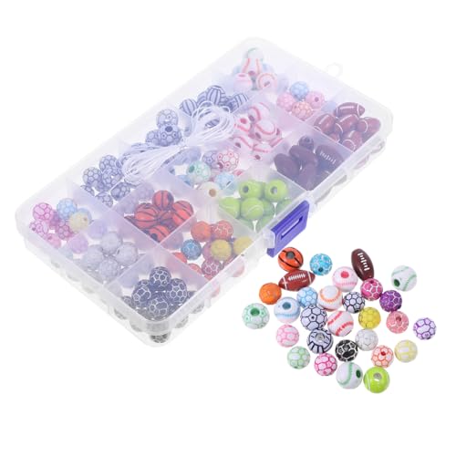 jojofuny Teiliges Sportperlen DIY Schmuck mit Fußball Basketball Rugby Motiven Acryl Sport Charms für Armbänder Halsketten Bastelfreundliche Sportschmuck Perlen für Sportfans jojofuny Teiliges Sportperlen DIY Schmuck mit Fußball Basketball Rugby Motiven Acryl Sport Charms für Armbänder Halsketten Bastelfreundliche Sportschmuck Perlen für Sportfans von jojofuny