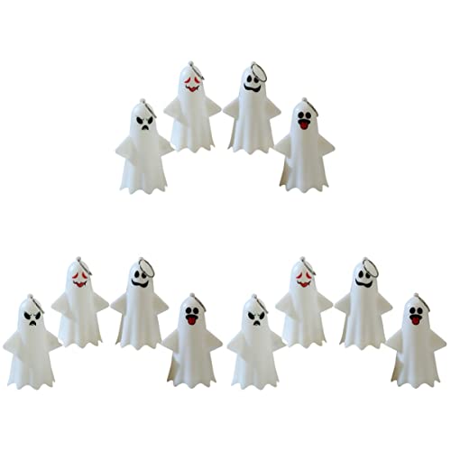 jojofuny 12 Stk Halloween-lichter Dekoratives Licht Halloween Halloween-lampe Tischdecke Geister-leuchtreklamen Lichter Geist Halloween Halloween-geisterlampen Kind Zubehör Weiß Led Abs von jojofuny