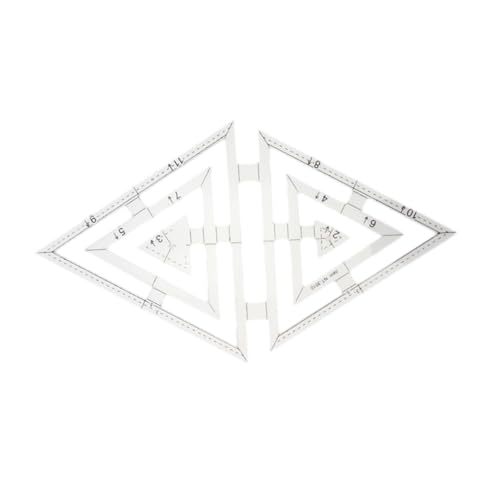 jojofuny Transparentes Doppelseitiges Acryl Quiltlineal mit Doppeltem Dreieck Nähen und Patchwork Vorlage Präzise Markierungen Leicht Ablesbar für Quilten Schneiden Handarbeiten jojofuny Transparentes Doppelseitiges Acryl Quiltlineal mit Doppeltem Dreieck Nähen und Patchwork Vorlage Präzise Markierungen Leicht Ablesbar für Quilten Schneiden Handarbeiten von jojofuny