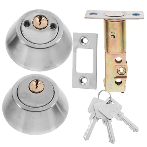 jojofuny Universelles Doppelseitiges Türschloss Verdeckter Riegelschloss Zylinder mit Beidseitigem Schlüssel Langlebiges Privacy Deadbolt Schloss für Badezimmer und Küchen Geeignet für von jojofuny