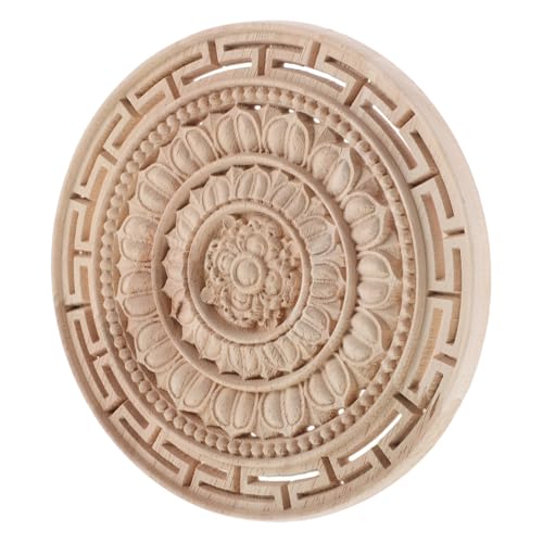 jojofuny Unlackierte Holzapplikation Mandala Blume Rund Holzornament Geschnitzt Möbel Dekor für Schrank Kommode Bett Europäischer Stil Handgefertigt Holzverzierung jojofuny Unlackierte Holzapplikation Mandala Blume Rund Holzornament Geschnitzt Möbel Dekor für Schrank Kommode Bett Europäischer Stil Handgefertigt Holzverzierung von jojofuny