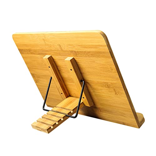 jojofuny Verstellbarer Holz Lesehalter Klappbar Kompakter Desktop Buchständer Multifunktionaler Zeichenbrett Ständer für Noten und Zuhause von jojofuny