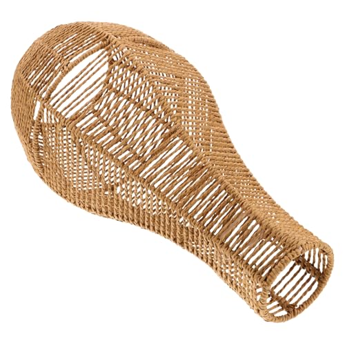 jojofuny Vintage Retro Hängelampe Lampenschirm aus Seil und Eisen Rustikaler Deckenlichtschirm Langlebig und Geruchsfrei Einfacher Einbau für Schlafzimmer Wohnzimmer und Bar Dekoration von jojofuny