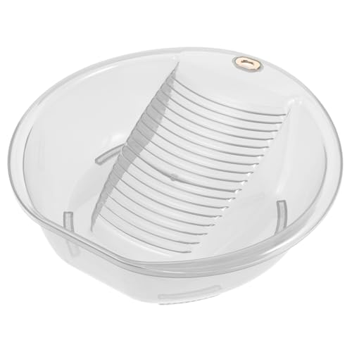 jojofuny Wäschewanne Bad Waschbrett Zum Händewaschen Von Kleidung Wasserhahn Waschmaschine Handseife Toilettenschüsselreiniger Schäumende Handwäsche Flüssig Schwan Das Haustier Transparent von jojofuny