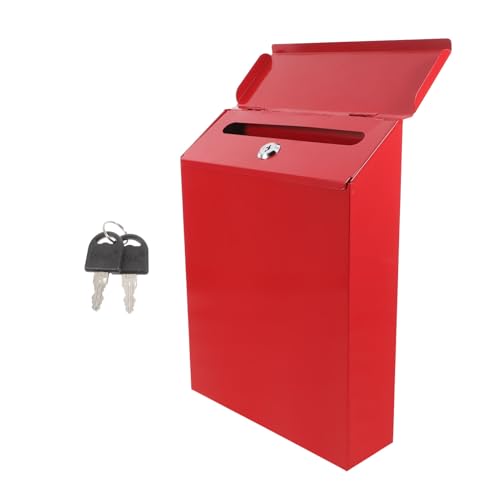 jojofuny Wandbriefkasten Eisen mit Schloss Wetterfester Briefkasten für Außen Eleganter Postkasten mit Großzügigem Stauraum für Zuhause und Büro Sicherer und Stilvoller Briefhalter Eisen jojofuny Wandbriefkasten Eisen mit Schloss Wetterfester Briefkasten für Außen Eleganter Postkasten mit Großzügigem Stauraum für Zuhause und Büro Sicherer und Stilvoller Briefhalter Eisen von jojofuny