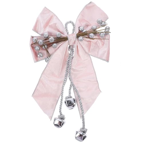 jojofuny Weihnachtsschleifen Groß Weihnachtsbaum Bogen Schleife Bowknot mit Glocken Christbaumschmuck DIY Bastelarbeiten Weihnachtsanhänger für Fenster Haustür Tannenbaum Dekoration Rosa jojofuny Weihnachtsschleifen Groß Weihnachtsbaum Bogen Schleife Bowknot mit Glocken Christbaumschmuck DIY Bastelarbeiten Weihnachtsanhänger für Fenster Haustür Tannenbaum Dekoration Rosa von jojofuny