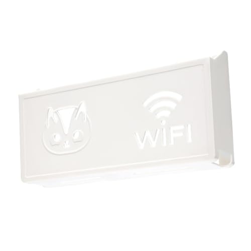 jojofuny WiFi Router Wandmontage Aufbewahrungsbox Router Ohne Bohren Wärmemanagement Weiß von jojofuny