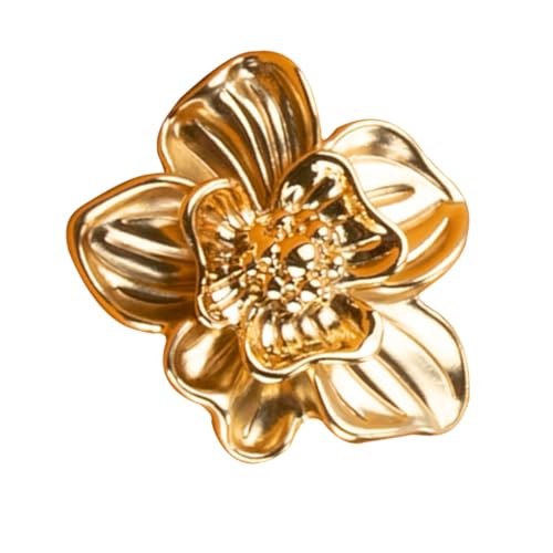 jojofuny Zinklegierung Möbelgriff Schrankgriff mit Blumenmotiv Einzelner Lochschraubgriff Moderner Kleiner Schubladengriff für Küchenschränke Schlafzimmer Büro und Wohnzimmer Einfache von jojofuny
