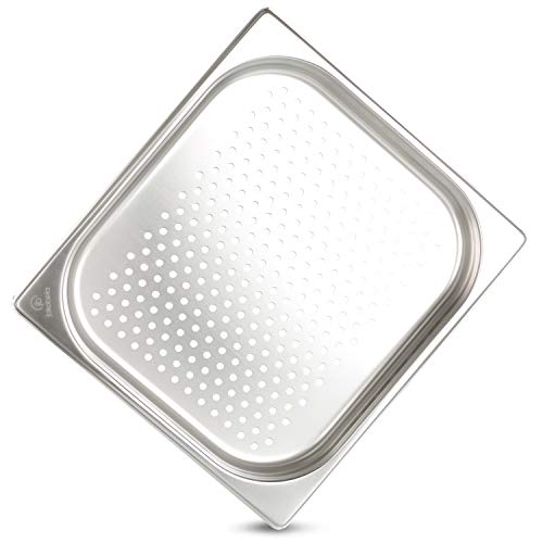 jokobela GN-Behälter :: gelocht :: geeginet für Gaggenau, Miele und Siemens Dampfgarer (Edelstahl, Spülmaschinen geeignet, Gastronorm 2/3, B 32,5 x L 35,4 x H 4,0 cm) von jokobela