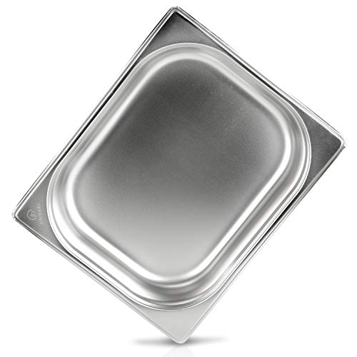 jokobela GN-Behälter 1/2 65 mm aus Premium-Edelstahl (4 L Fassungsvermögen) Maße: 325x265×65 mm - Gastronormbehälter ideal für Garen mit Chafing Dish oder Bain Marie (0,6 mm dick) von jokobela