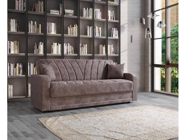 3-Sitzer Sofa mit Schlaffunktion – Komfort trifft modernes Design in Braun von jolondo