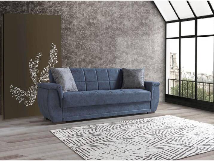 3-Sitzer Sofa mit Schlaffunktion – Stilvoller Komfort in Taubenblau 3-Sitzer Sofa mit Schlaffunktion – Stilvoller Komfort in Taubenblau von jolondo