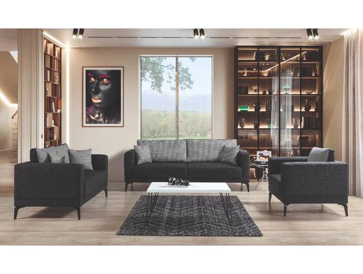 Vielseitiges Wohnzimmer Set: 3-Sitzer, 2-Sitzer, 1-Sitzer von jolondo
