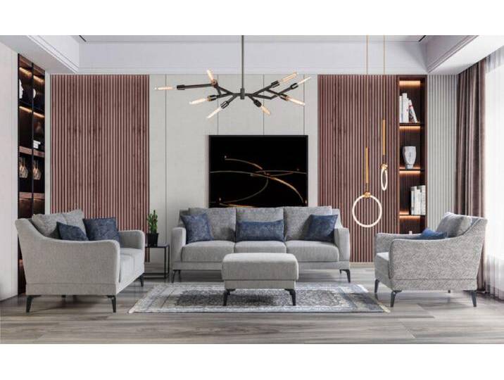 Wohnzimmer Sofa Set: 3-Sitzer, 2-Sitzer, 1-Sitzer, Pouf Möbel von jolondo