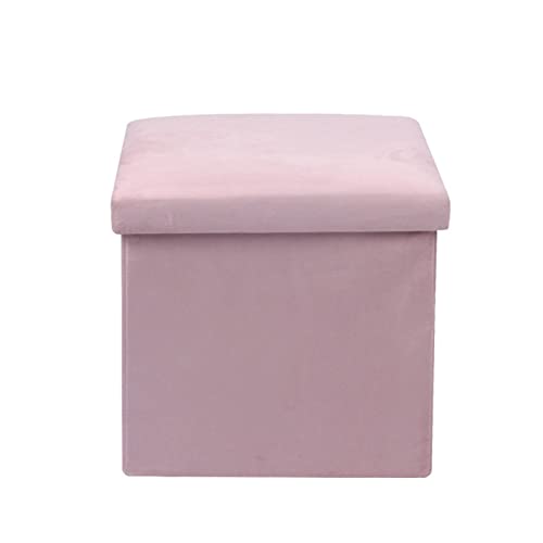 jonam Aufbewahrungsboxen Suede Folding Storage Home Storage Multi-Functional Organization Storage Box Sit On Sofa and Change Shoe(Size:Pink) von jonam