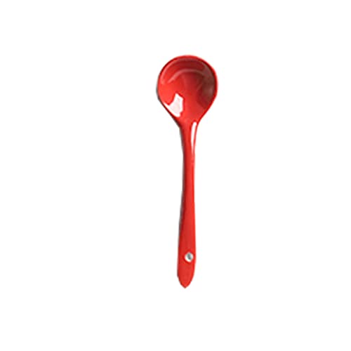 jonam Löffel 1. Pc. Keramiklöffel Haushaltsspoon Mini Candy Farbe Löffel Runde Kopf Löffel Obst Zucker Dessert Eissuppe Löffel (Color : Red) von jonam