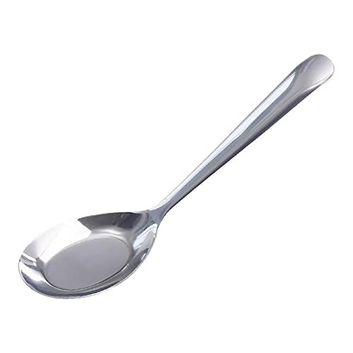 jonam Löffel 1Pc Stainless Steel Metal Rice Soup Spoons Silver Mirror Polished Flatware for Home Restaurants Eco Spoon (Size : M) von jonam
