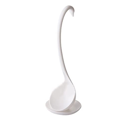 jonam Löffel Multifunction Long Handle Swan Spoon Soup Creative Tableware Dinnerware Kitchen Tools (Color : White) von jonam