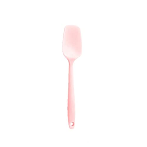 jonam Löffel Universal Hitzebeständiger einteiliger Griff Silikonlöffel Mehlschaufel Eiscreme Kuchen Küche Non-Stick Kochwerkzeug (Color : Pink) von jonam