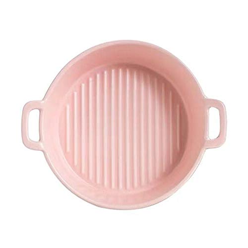 jonam Teller Keramikbackformen, Porzellanplatte, Haushaltsmikrowellenherd Backen, Backbackbackelbacken (Color : Pink) von jonam