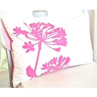 Kardinal Agapanthus Kissen Pinker Druck Auf Baumwolle von joom