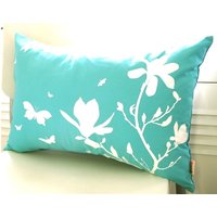 Begrenzte Zeit Verkauf Mint Magnolia Und Butterfies Rechteck Kissen von joom