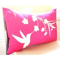 Pink-Kolibri Mit Eukalyptus-Rechteck-Kissen von joom