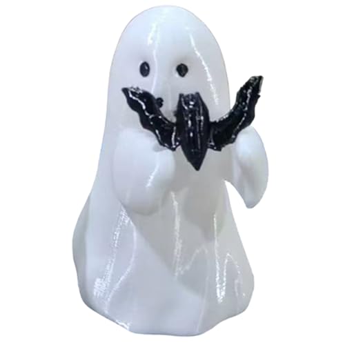 Cute Geist Statue Halloween Deko, rosa KürbisGeist Statue, 2024 Halloween Desktop Ornamente Halloween-Geist-Figur Halloween Deko Für Schlafzimmer, Wohnzimmer, Büro von jopiuieo