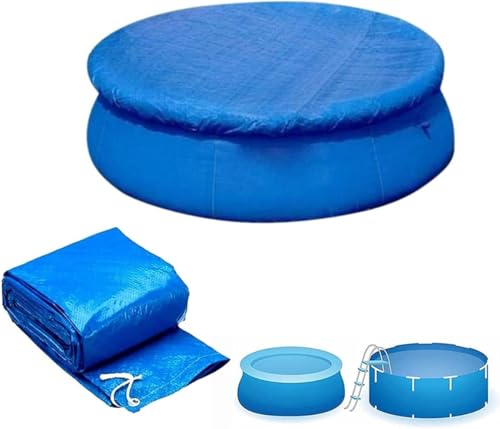 Poolabdeckung Rund, Swimming Pool Abdeckplane Plane Schutzplane Winddicht Regenfest Staubdicht Für Fast Set Pool, 183 cm Durchmesser von jopiuieo