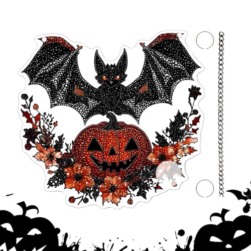 jopiuieo Halloween Dekoschild - Gruseliges Rundes Acrylschild Für Die Vordertür,Gothic Festdekoration Hängbar Deko Für Schlafzimmer Vordach Wand Landhausstil Kamin Fenster von jopiuieo