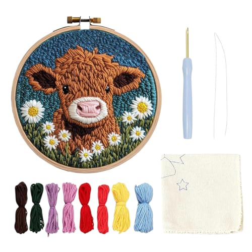 jopiuieo Punch Needle Set, Punch Needle Stickerei Set, Stanznadel Stickerei Starters Kit, Niedliches Tier Punch Nadel Starters Craft Set, Garnstanze Untersetzer Set Für Erwachsene Und Anfänger jopiuieo Punch Needle Set, Punch Needle Stickerei Set, Stanznadel Stickerei Starters Kit, Niedliches Tier Punch Nadel Starters Craft Set, Garnstanze Untersetzer Set Für Erwachsene Und Anfänger von jopiuieo