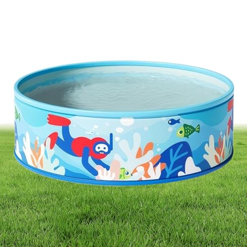 jopiuieo Tragbarer Pool,Gartenpool - PVC Rundpool Dicke Wände Tragbar Für Erwachsene & Kinder Garten Freizeit von jopiuieo